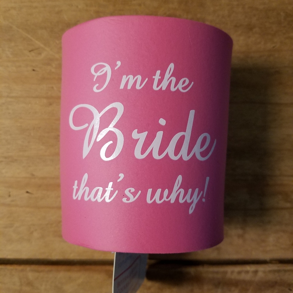 5/$20 NWT Pink Bride Koozie